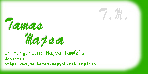 tamas majsa business card